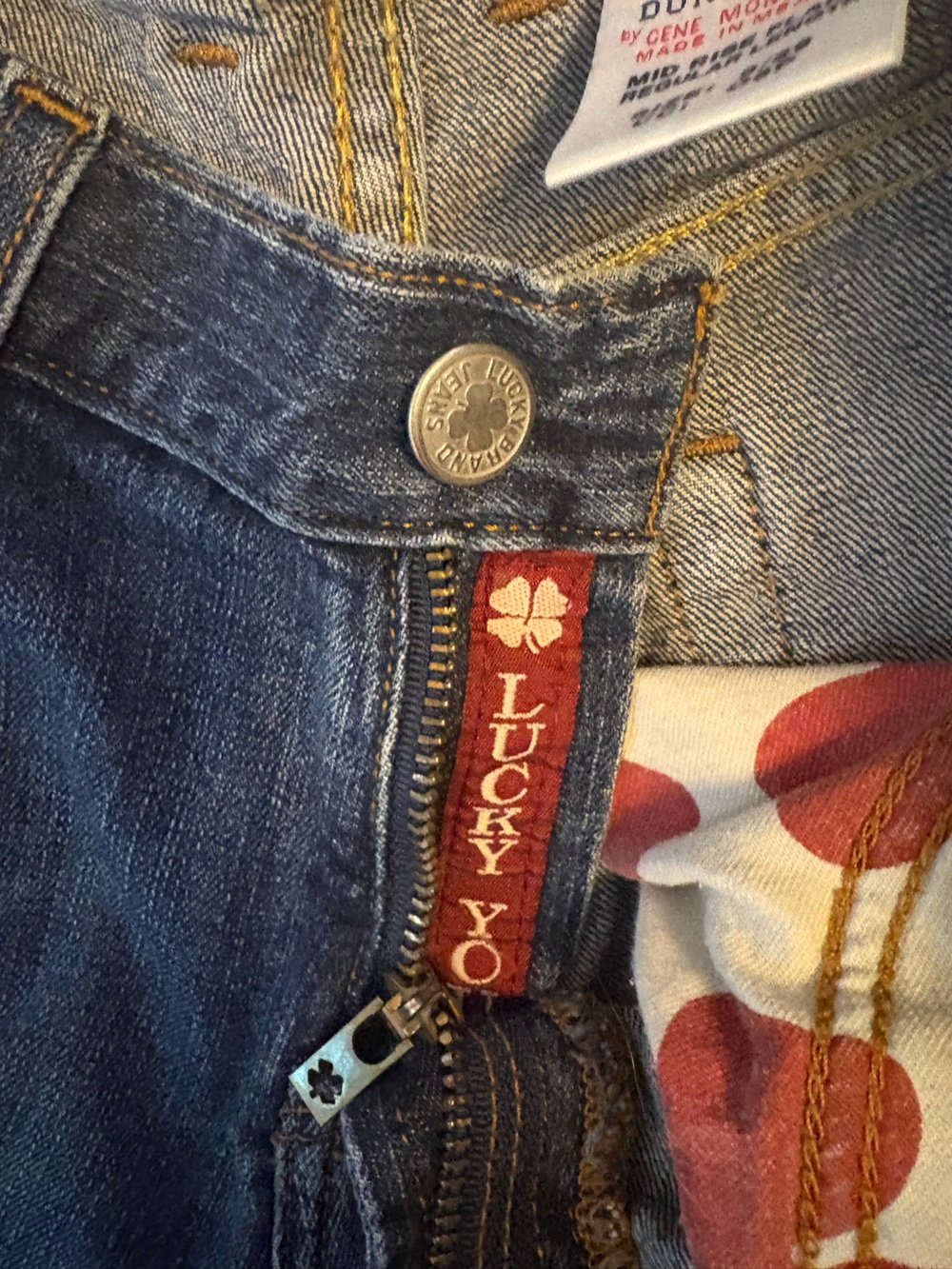 Vintage Y2K Lucky Brand Low Rise Dark Blue Jeans - Picture 4 of 4